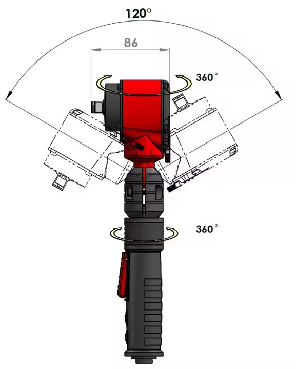 Ultra compact angle air impact wrench